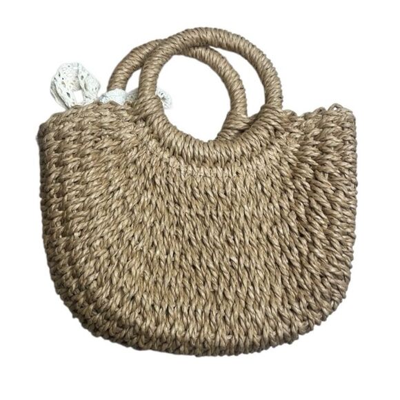 Beige Bride Woven Tote Bag - Picture 4 of 4